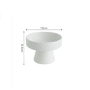 Pedestal Matte Ceramic Platter, for Soup and Desserts, 4.7–8 in