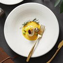 Pedestal Ribbed Ceramic Soup Bowl, for Sashimi and Salad, 9–11 in