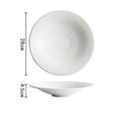Pedestal Ribbed Ceramic Soup Bowl, for Sashimi and Salad, 9–11 in