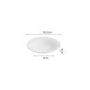 Radiant White Grooved Ceramic Plate