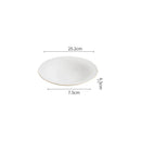 Radiant White Grooved Ceramic Plate