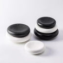 Ribbed Ceramic Plate, Round Deep Center, for Appetizers and Desserts
