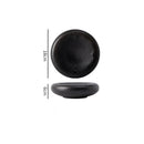 Ribbed Ceramic Plate, Round Deep Center, for Appetizers and Desserts