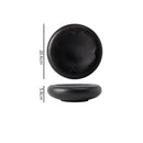 Ribbed Ceramic Plate, Round Deep Center, for Appetizers and Desserts
