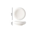Ribbed Ceramic Plate, Round Deep Center, for Appetizers and Desserts