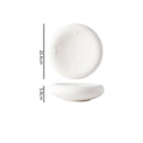 Ribbed Ceramic Plate, Round Deep Center, for Appetizers and Desserts