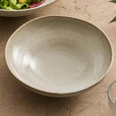 Ribbed Ceramic Soup Bowl, Vintage Style, for Sashimi and Salad, 7.8–10 in