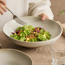 Ribbed Ceramic Soup Bowl, Vintage Style, for Sashimi and Salad, 7.8–10 in