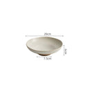 Ribbed Ceramic Soup Bowl, Vintage Style, for Sashimi and Salad, 7.8–10 in