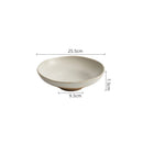 Ribbed Ceramic Soup Bowl, Vintage Style, for Sashimi and Salad, 7.8–10 in