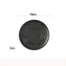 Ripple Textured White Ceramic Plate