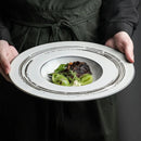 Round Reactive Glaze Ceramic Plate, for Salad, 10 in