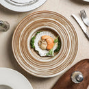 Round Reactive Glaze Ceramic Plate, for Salad, 10 in