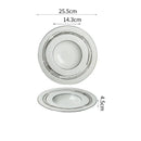 Round Reactive Glaze Ceramic Plate, for Salad, 10 in