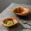 Rustic Ceramic Bowl Asymmetric Dish for Modern Dining