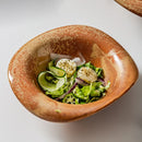 Rustic Ceramic Bowl Asymmetric Dish for Modern Dining