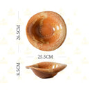 Rustic Ceramic Bowl Asymmetric Dish for Modern Dining