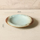 Rustic Glazed Vintage Pattern Ceramic Plate