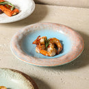 Rustic Glazed Vintage Pattern Ceramic Plate