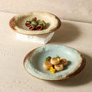 Rustic Glazed Vintage Pattern Ceramic Plate