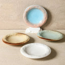 Rustic Glazed Vintage Pattern Ceramic Plate