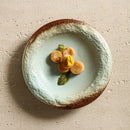 Rustic Glazed Vintage Pattern Ceramic Plate