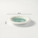 Rustic Glazed Vintage Pattern Ceramic Plate