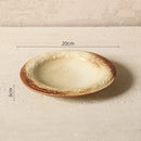 Rustic Glazed Vintage Pattern Ceramic Plate