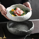 Rustic Stone Effect Ceramic Bowl