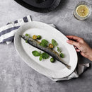 Rustic Textured Oval Plate Perfect for Bold Dining Presentation