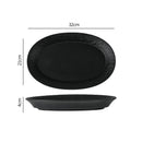 Rustic Textured Oval Plate Perfect for Bold Dining Presentation