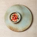 Rustic Textured Rim Ceramic Soup Plate