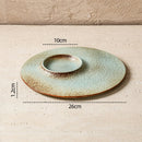 Rustic Textured Rim Ceramic Soup Plate