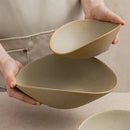 Sand Beige Ceramic Pasta & Salad Bowl