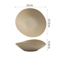 Sand Beige Ceramic Pasta & Salad Bowl