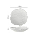 Scalloped Edge Gourmet Ceramic Plate Perfect for Elegant Dining
