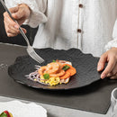 Scalloped Edge White Ceramic Plate