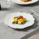 Scalloped Edge White Ceramic Plate