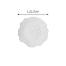 Scalloped Edge White Ceramic Plate