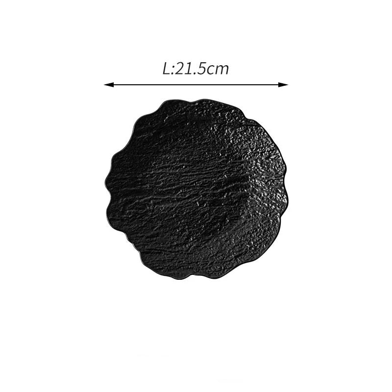 Scalloped Edge White Ceramic Plate