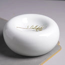 Sculptural White Donut Plate for Modern Minimalist Plating
