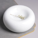 Sculptural White Donut Plate for Modern Minimalist Plating