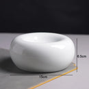 Sculptural White Donut Plate for Modern Minimalist Plating