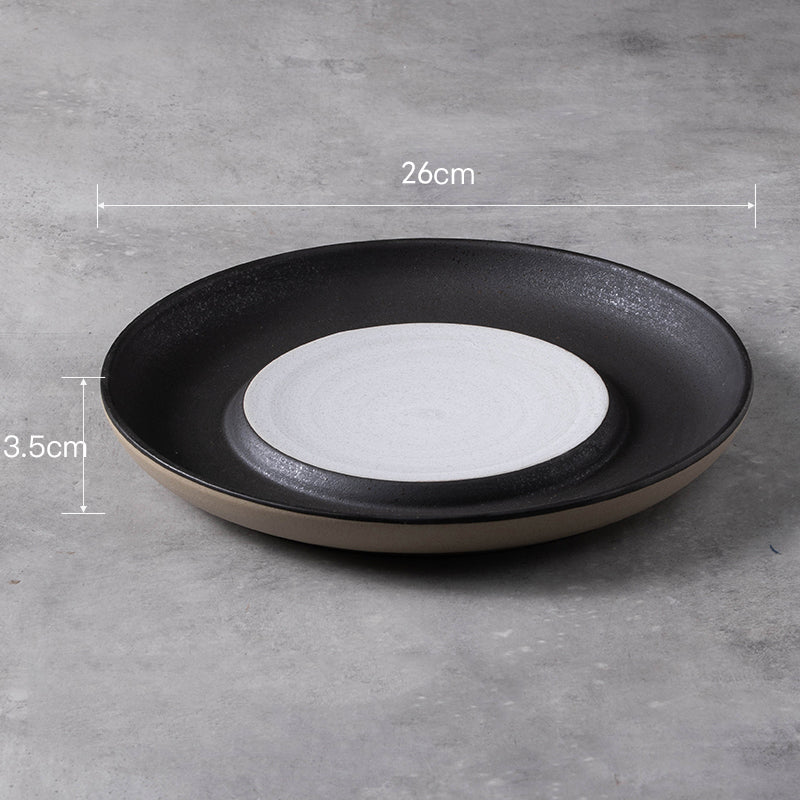 Simple Round Ceramic Plates for Sushi Steak Pasta