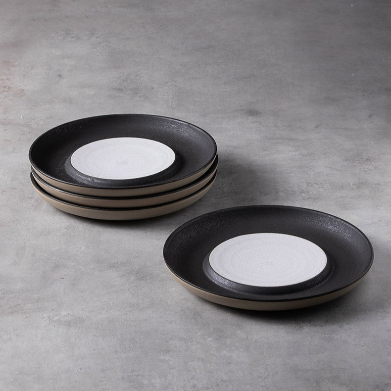 Simple Round Ceramic Plates for Sushi Steak Pasta