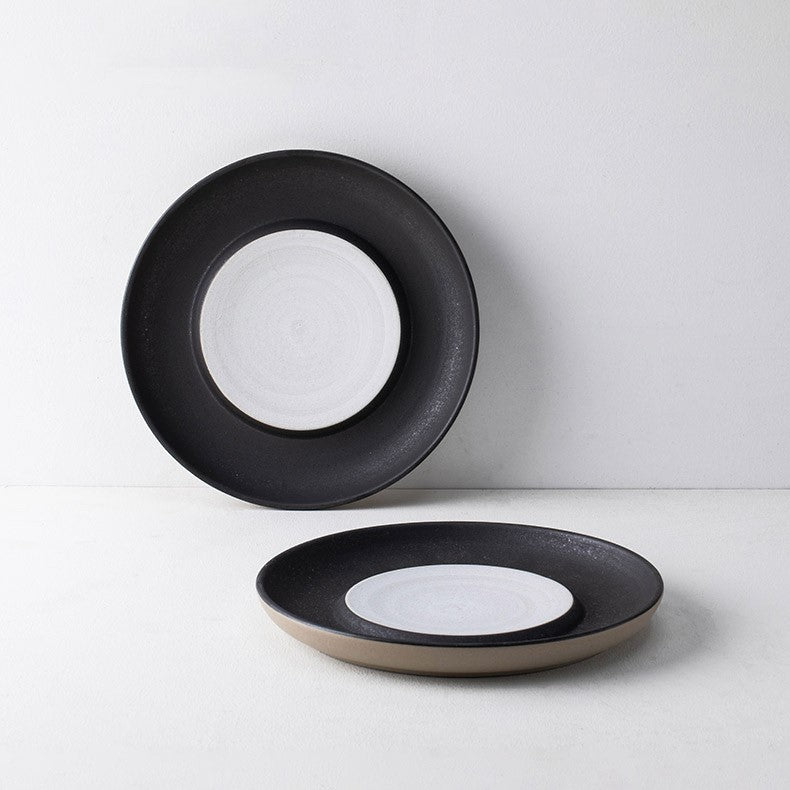 Simple Round Ceramic Plates for Sushi Steak Pasta