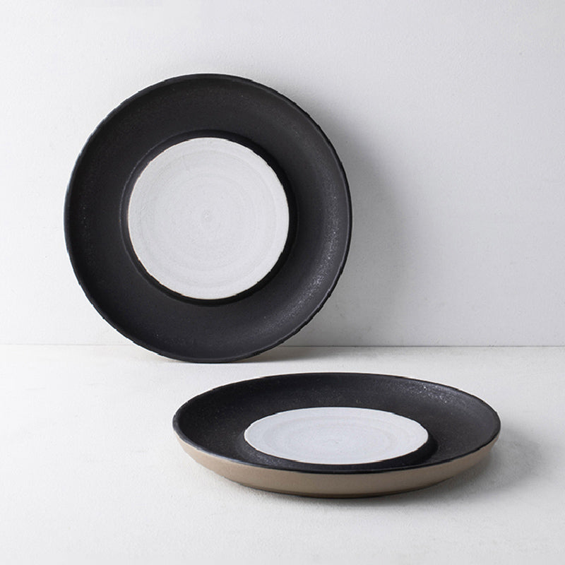 Simple Round Ceramic Plates for Sushi Steak Pasta