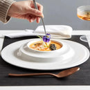 Sophisticated Double-Walled White Ceramic Plate