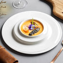 Sophisticated Double-Walled White Ceramic Plate