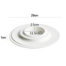 Sophisticated Double-Walled White Ceramic Plate